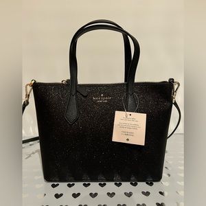 Kate Spade New York Black Glitter Joeley Small Purse (NWT)